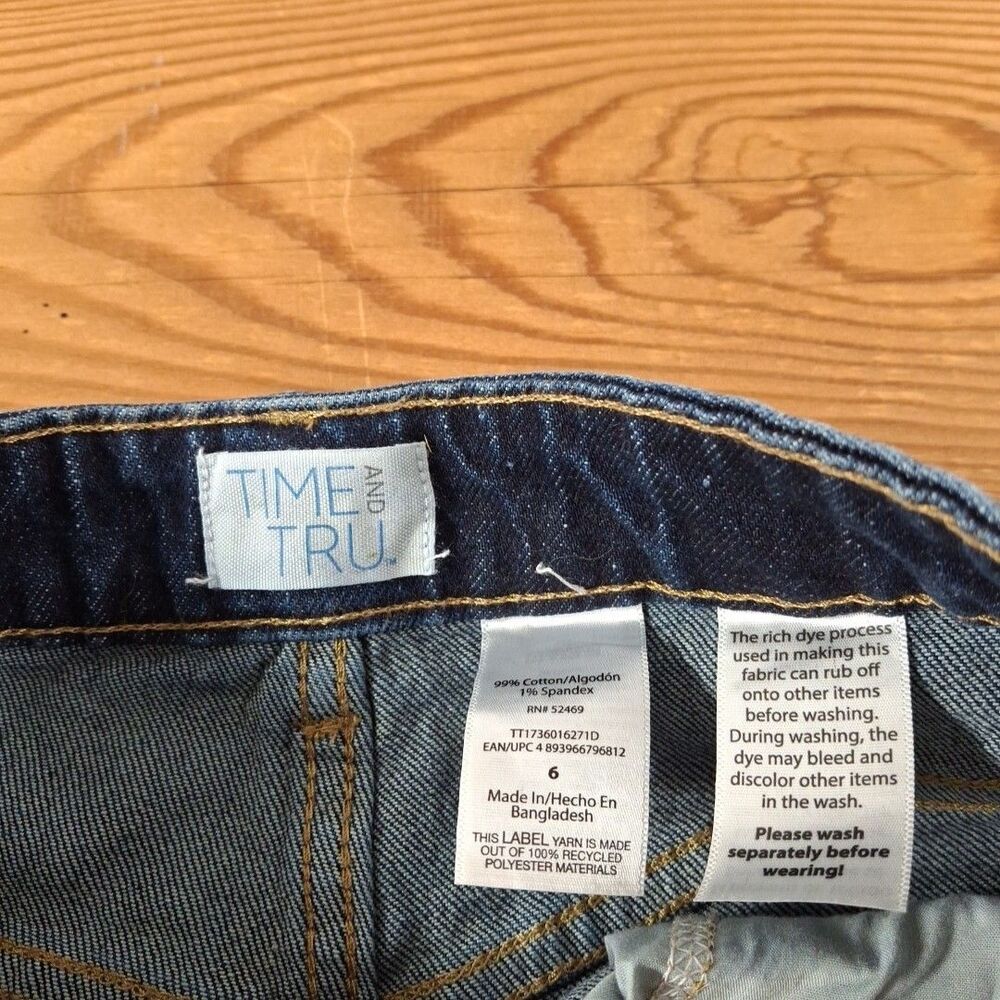 Time And Tr I e Wide Leg Baggu Skater Womrns 6 Blue Jeans - Picture 3 of 8